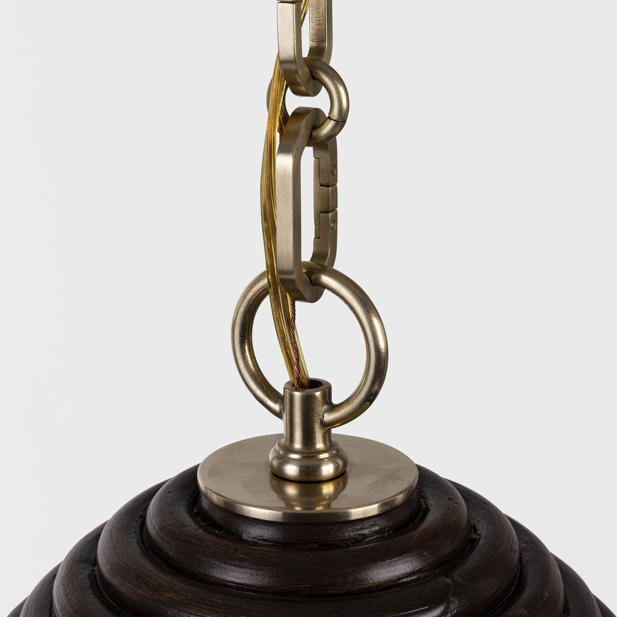 Suzanne Kasler Emerson LED 14 inch Hand-Rubbed Antique Brass Pendant Ceiling Light in Espresso Rattan