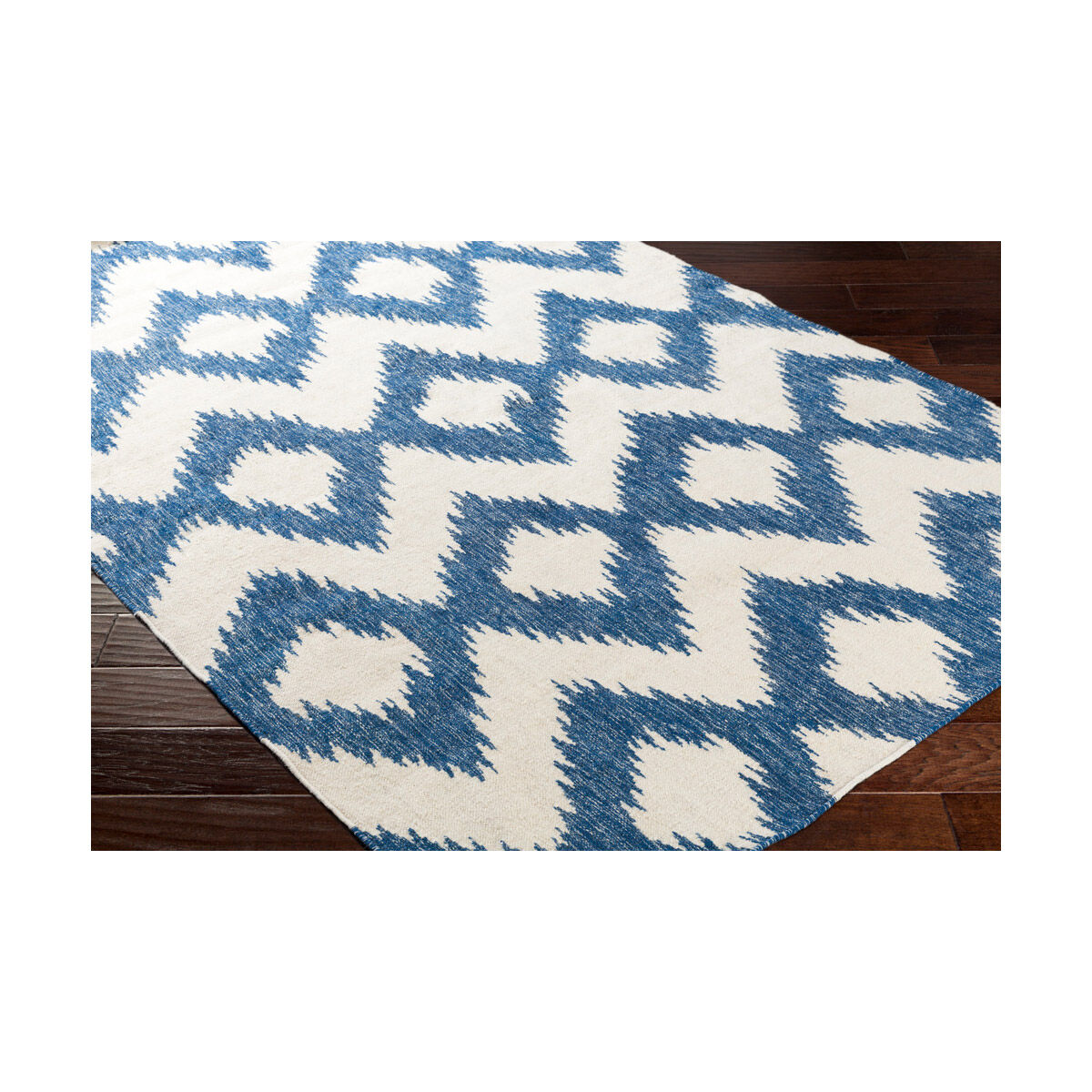Frontier 96 X 30 inch Navy/Cream Rugs, Wool
