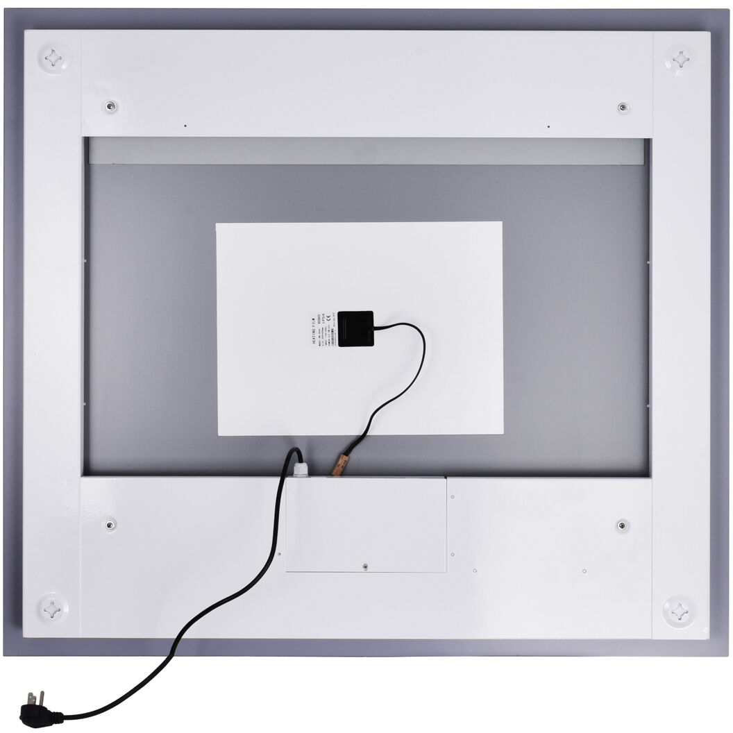 Abril 40 X 36 inch Matte White Mirror, Rectangle