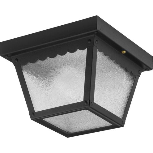 Ceiling Mount 1 Light 8 inch Matte Black Outdoor Flush Mount