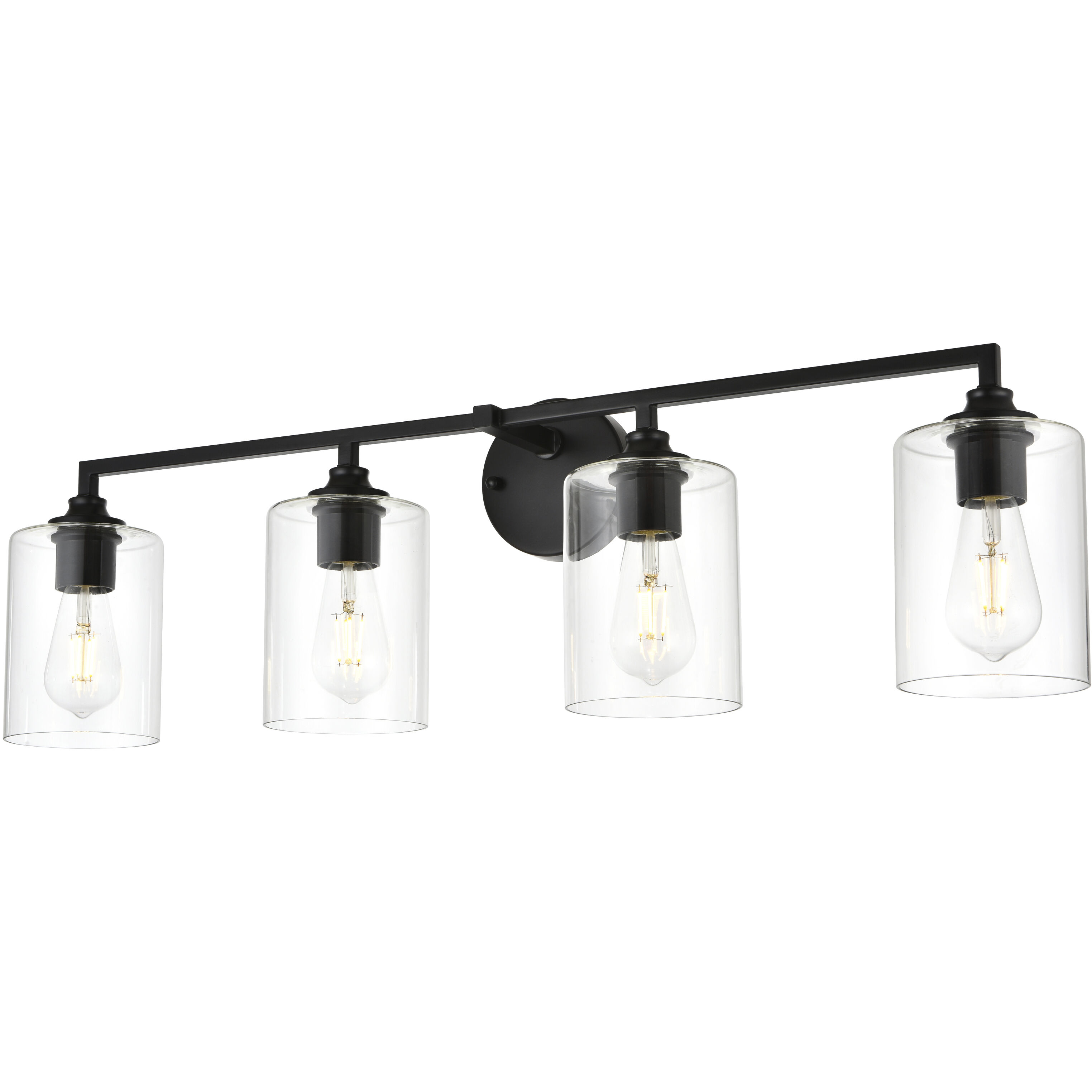Mayson 4 Light 33 inch Black Bath Sconce Wall Light
