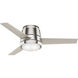 Commodus 44 inch Brushed Nickel with Matte Nickel, Matte Nickel Blades Ceiling Fan