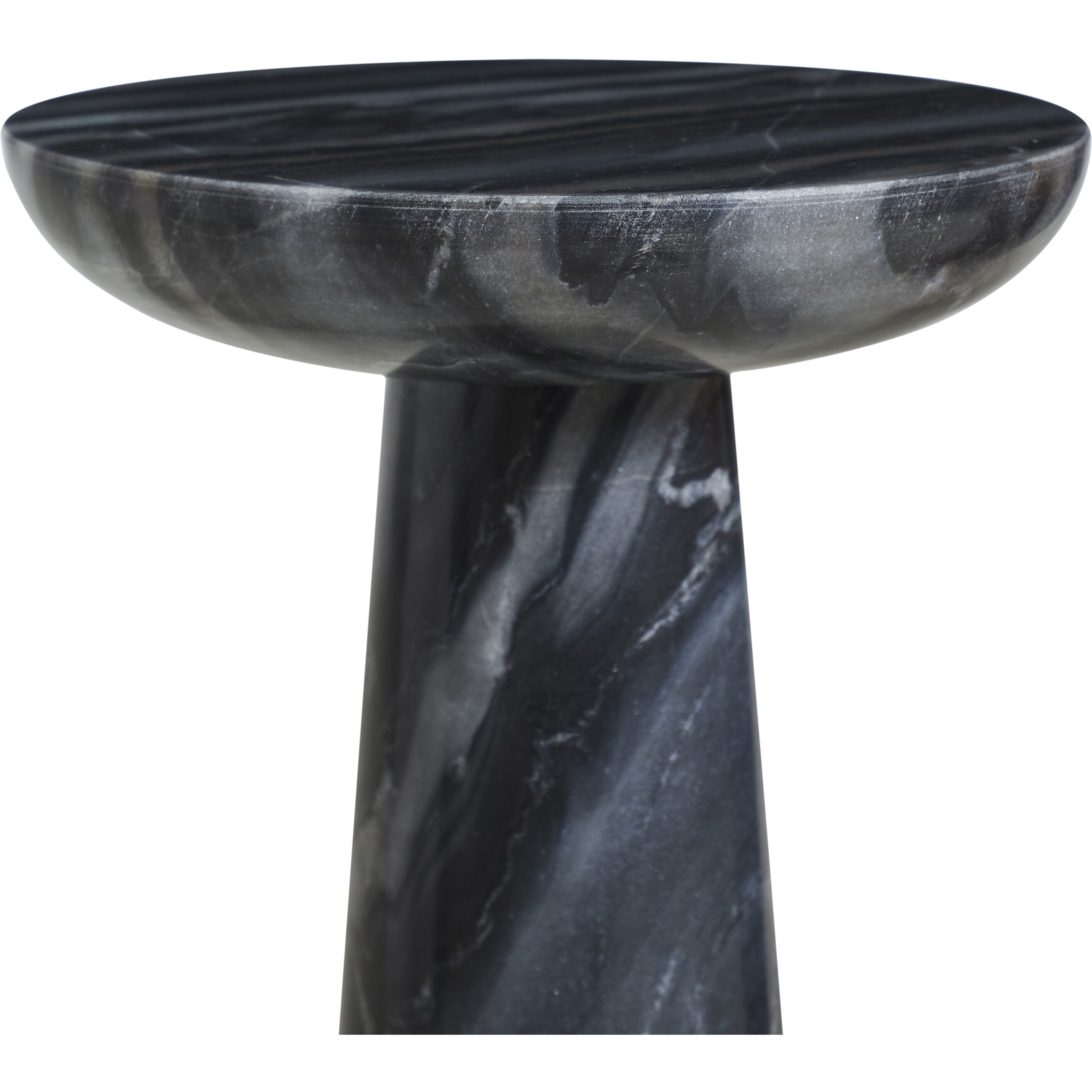 Mercura 22 X 8 inch Black Marble Side Table