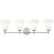 Fusion Collection - Pavia Family 4 Light 33.75 inch Brushed Nickel Bath/Vanity Wall Light, EVOLV