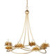 Cyrene 8 Light 32 inch Gold Leaf Chandelier Ceiling Light
