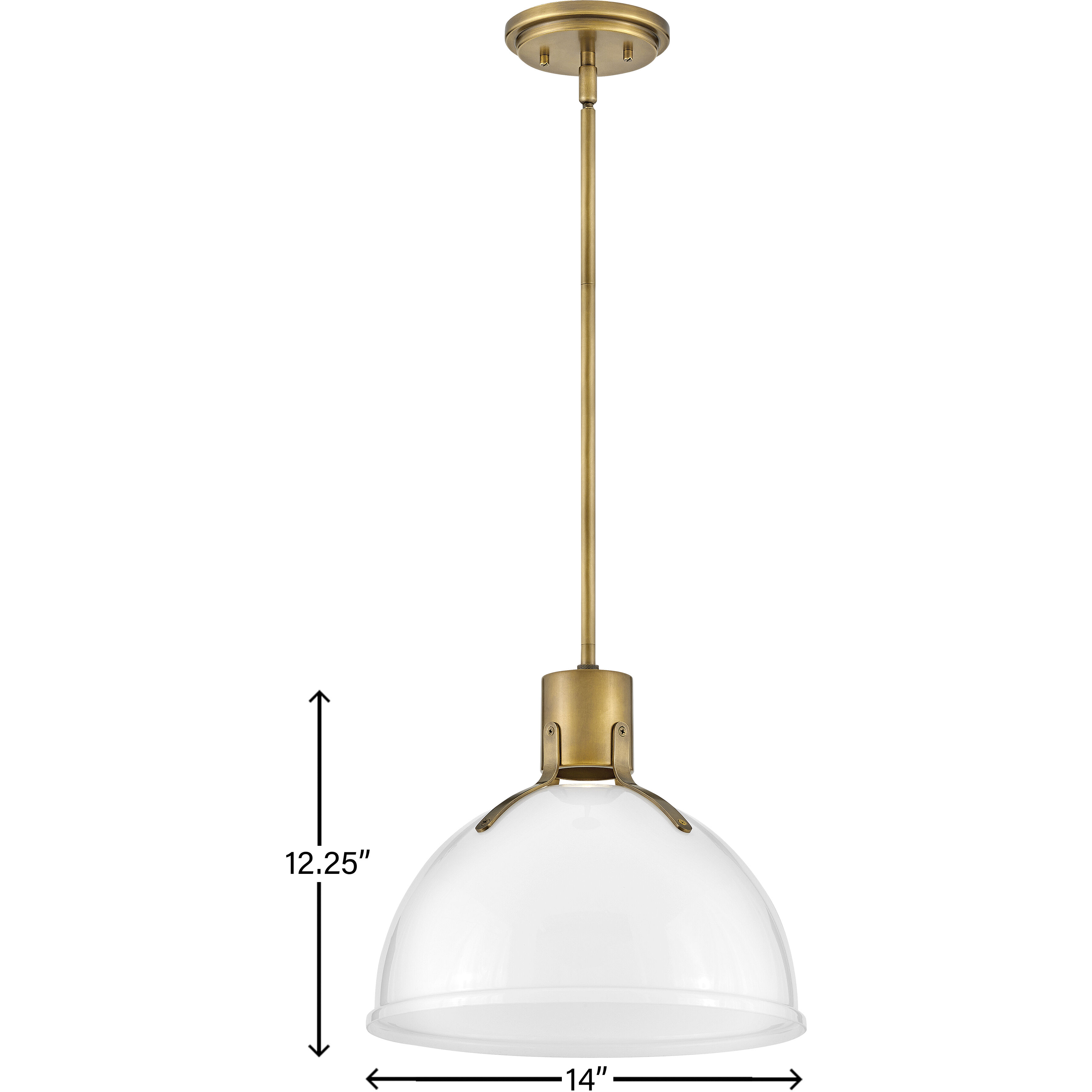 Argo LED 14 inch Heritage Brass Indoor Pendant Ceiling Light