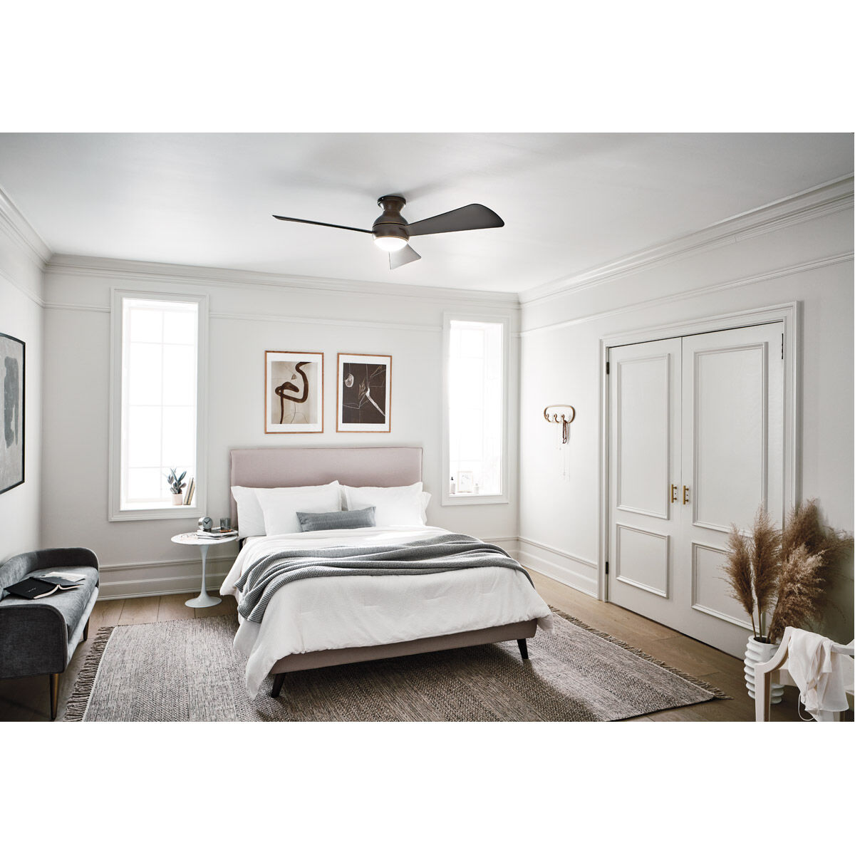 Sola 54 inch Olde Bronze with Brown Blades Ceiling Fan