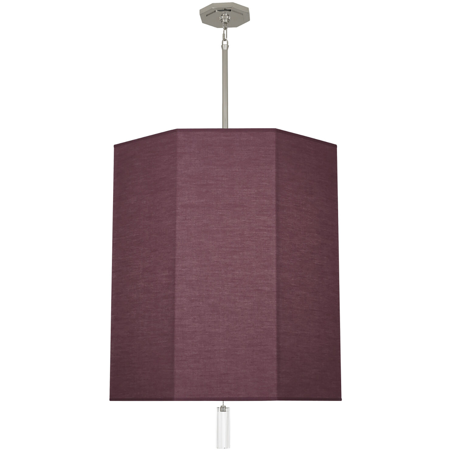 Kate 6 Light 23.75 inch Polished Nickel Pendant Ceiling Light in Vintage Wine