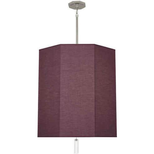 Kate 6 Light 23.75 inch Polished Nickel Pendant Ceiling Light in Vintage Wine