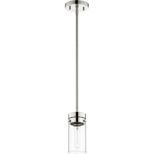 Intersection 1 Light 4 inch Polished Nickel Mini-Pendant Ceiling Light