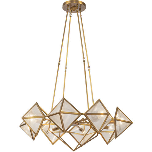 Cairo 8 Light 30 inch Vintage Brass Chandelier Ceiling Light
