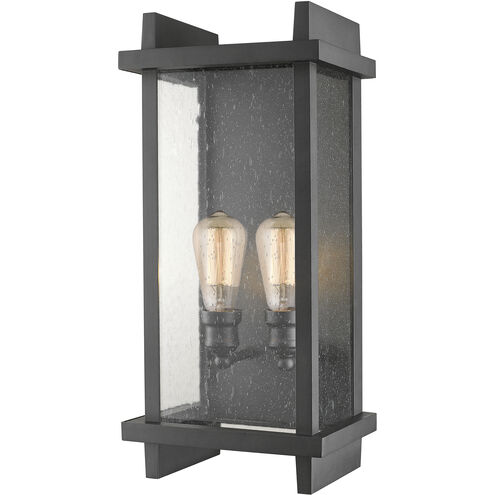 Fallow 2 Light 21.63 inch Black Outdoor Wall Light