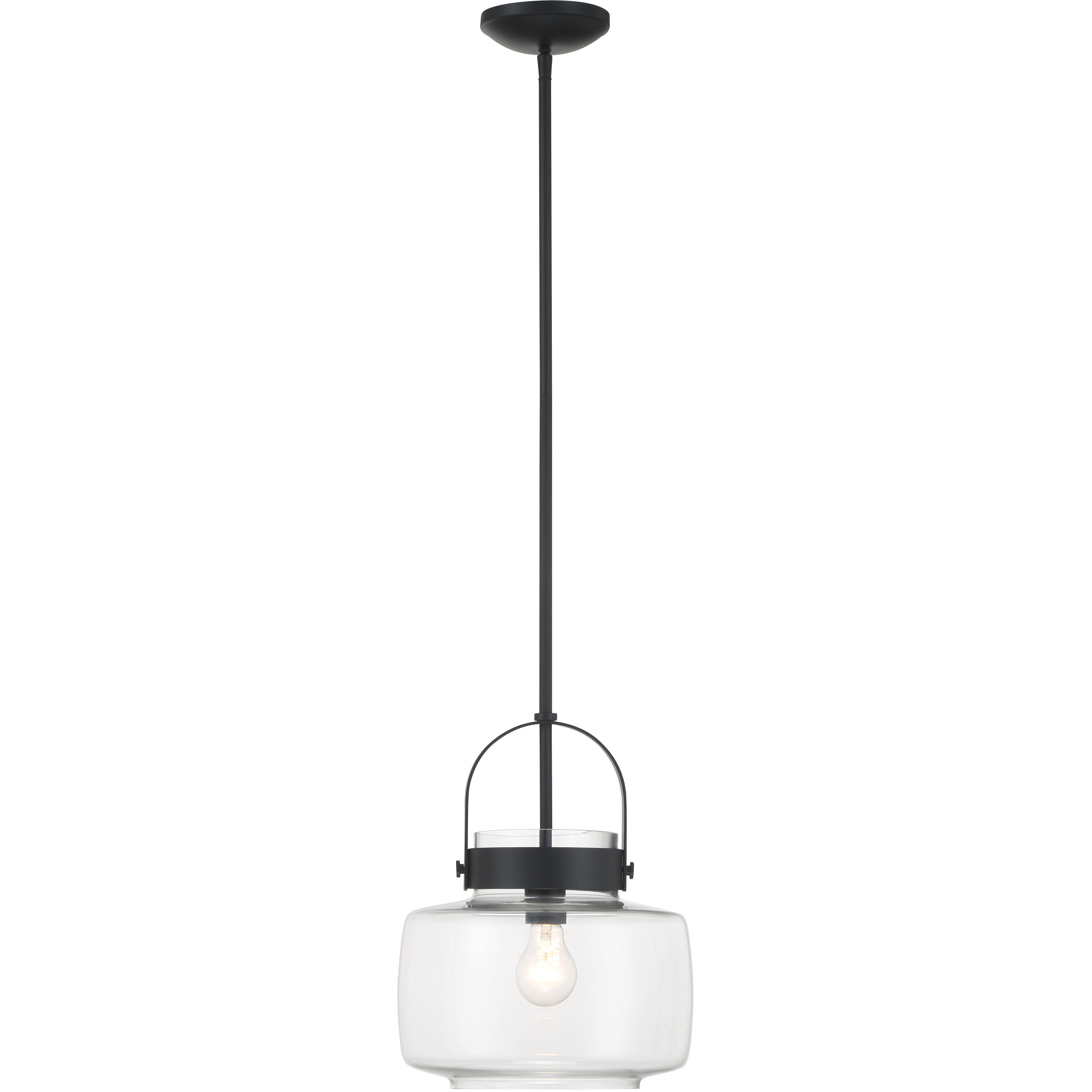 Wickglow 1 Light 11 inch Dark Matte Black Pendant Ceiling Light