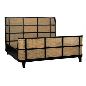 Porto Hand Rubbed Black Bed, Eastern King
