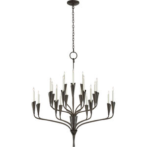 Chapman & Myers Aiden 20 Light 40.5 inch Aged Iron Chandelier Ceiling Light, Large