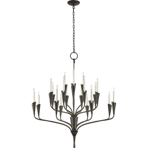 Chapman & Myers Aiden 20 Light 40.5 inch Aged Iron Chandelier Ceiling Light, Large