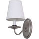 Lake Shore 1 Light 5 inch Satin Pewter Wall Lamp Wall Light