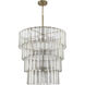 Museo 28 Light 48 inch Satin Brass Chandelier Ceiling Light