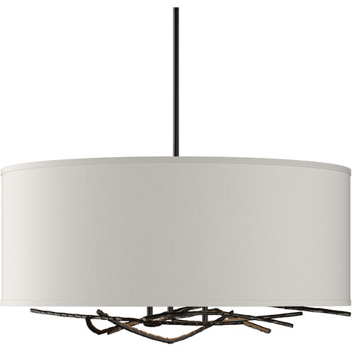 Brindille 3 Light 22 inch Oil Rubbed Bronze Pendant Ceiling Light in Flax