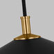 TOB by Thomas O'Brien Stanza 1 Light 24 inch Midnight Black Pendant Ceiling Light