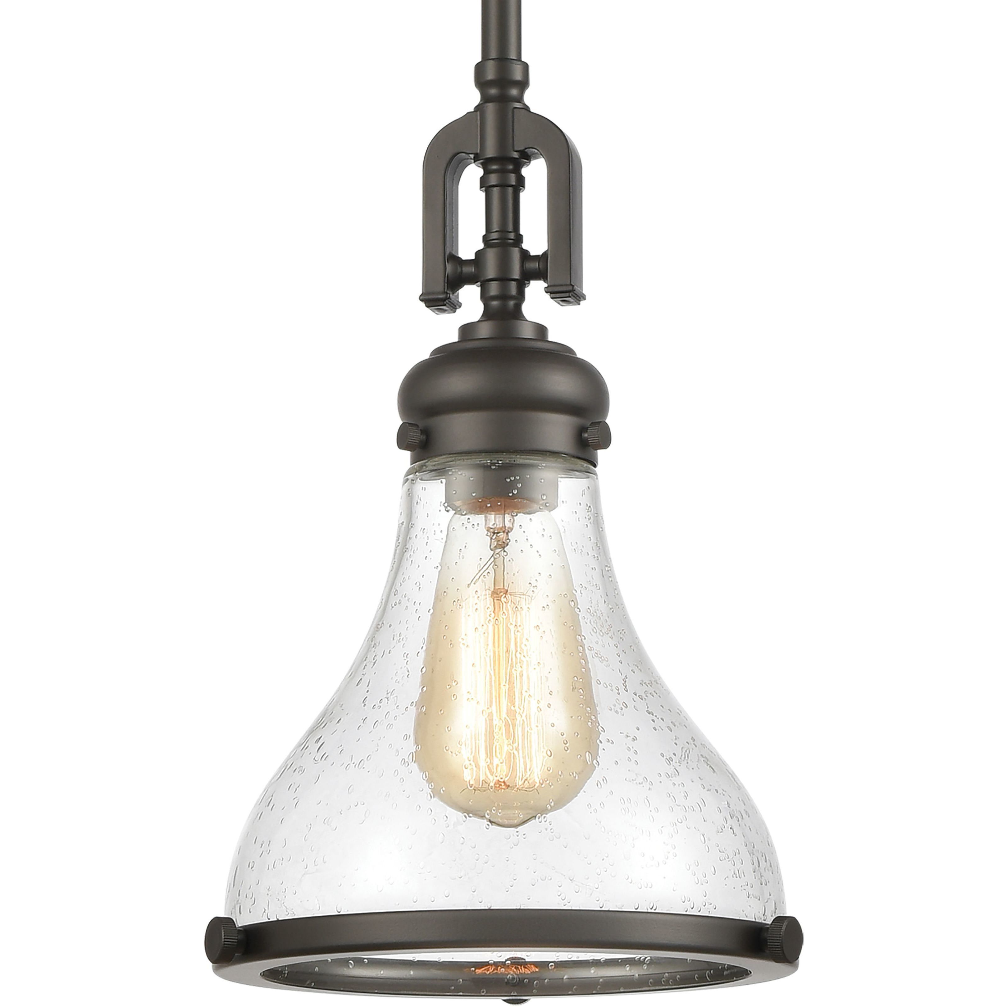 Rutherford 1 Light 9 inch Oil Rubbed Bronze Mini Pendant Ceiling Light