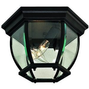Wyndmere 3 Light 11 inch Coal Outdoor Flush Mount in Black, Great Outdoors