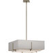 Exos 4 Light 20.6 inch Soft Gold Pendant Ceiling Light in Natural Anna/Flax