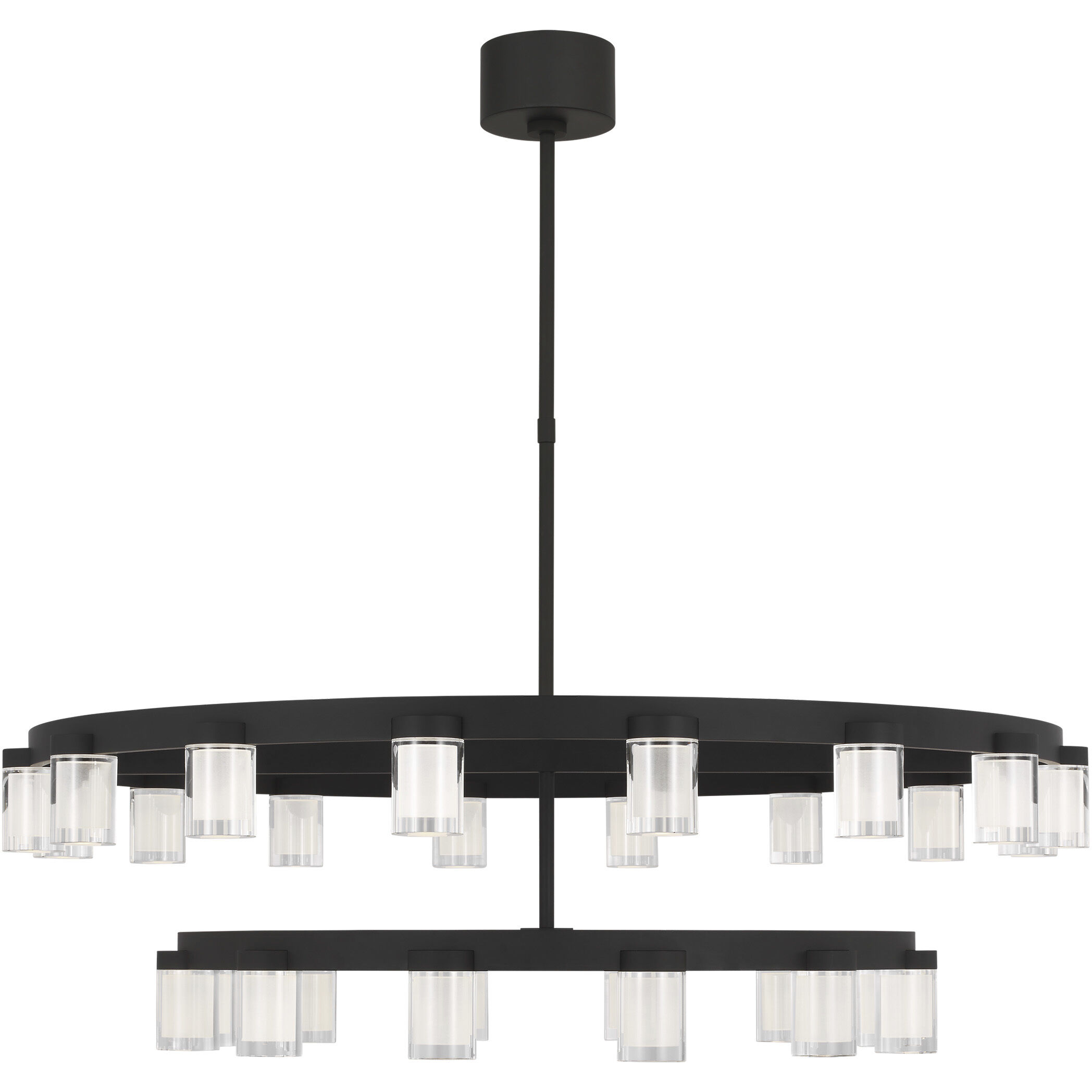 Visual Comfort Modern Collection KWCH19727B Kelly Wearstler Esfera LED 44 inch Nightshade Black Chandelier Ceiling Light