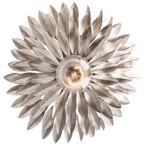 Broche Wall Sconce Wall Light in Antique Silver