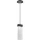 Parallel LED 2.3 inch Matte Black Pendant Ceiling Light in Clear Rimelight, 2700K LED