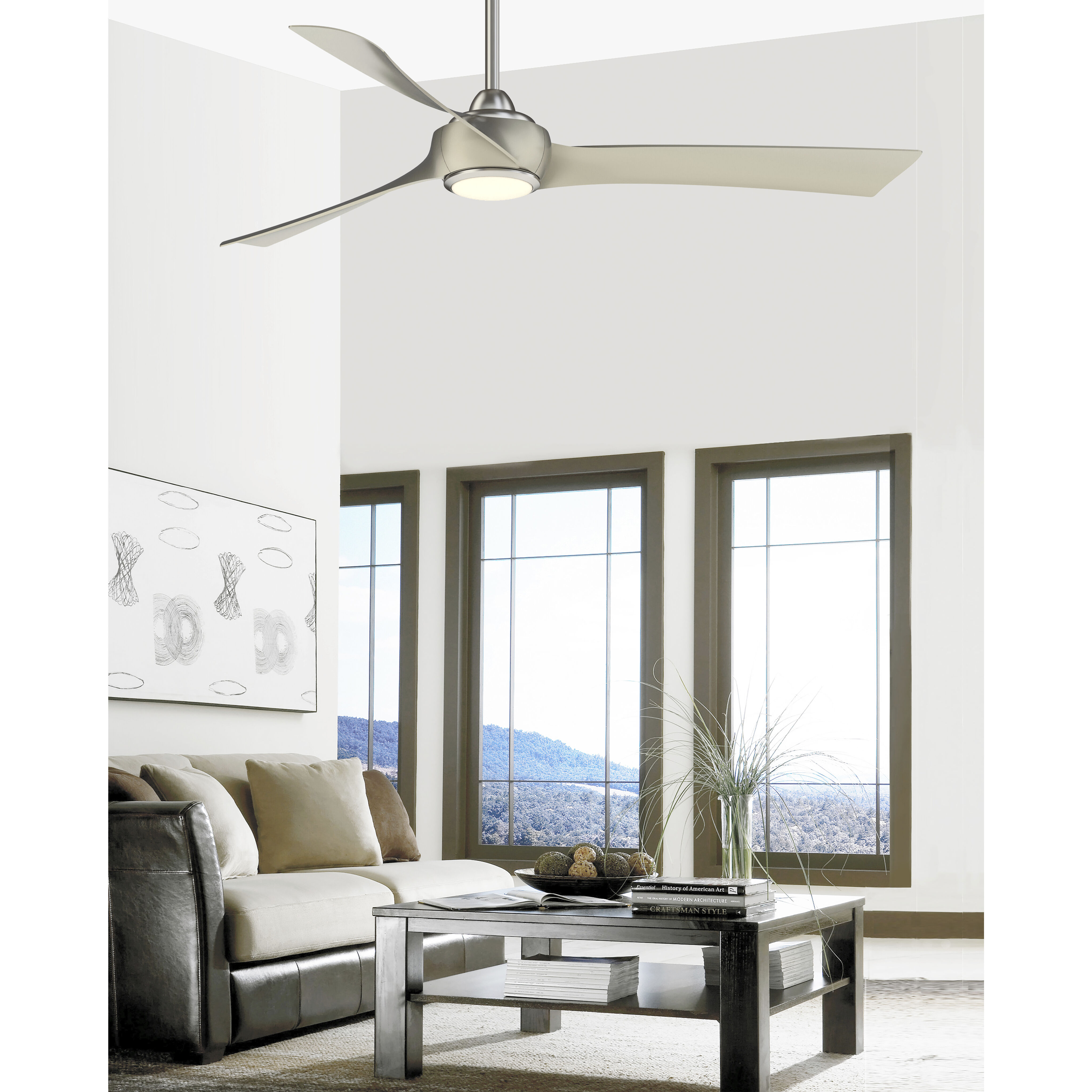 Wrap Custom 8.88 inch Brushed Nickel Fan Motor Only