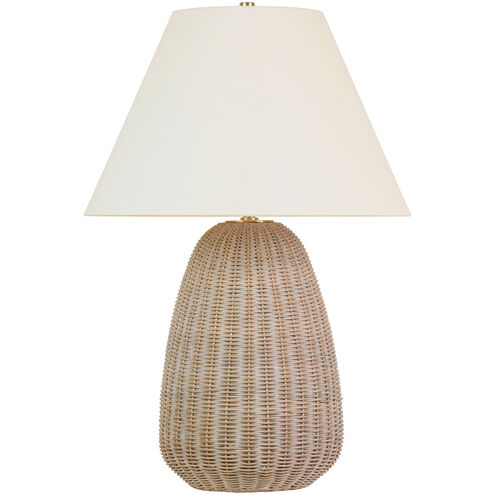 Chapman & Myers Kokomo 30.25 inch 15.00 watt Ash Wicker and Antique-Burnished Brass Table Lamp Portable Light