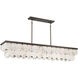Olyra 8 Light 59.75 inch Plated Dark Bronze Linear Chandelier Ceiling Light
