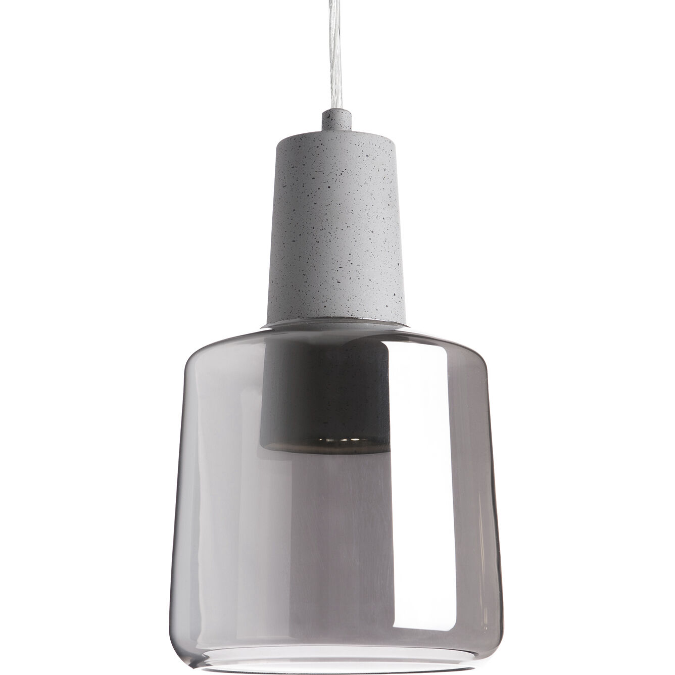 Samson Pendant Ceiling Light in Smoked Glass, Smoked