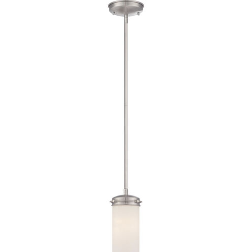 Polaris 1 Light 5 inch Brushed Nickel Mini Pendant Ceiling Light