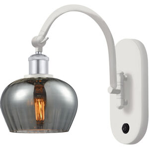 Ballston Fenton 1 Light 7 inch White and Polished Chrome Sconce Wall Light
