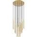 Forest LED 36 inch Modern Gold Chandelier Ceiling Light