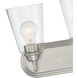 Zane 3 Light 19 inch Brushed Nickel Vanity Light Wall Light
