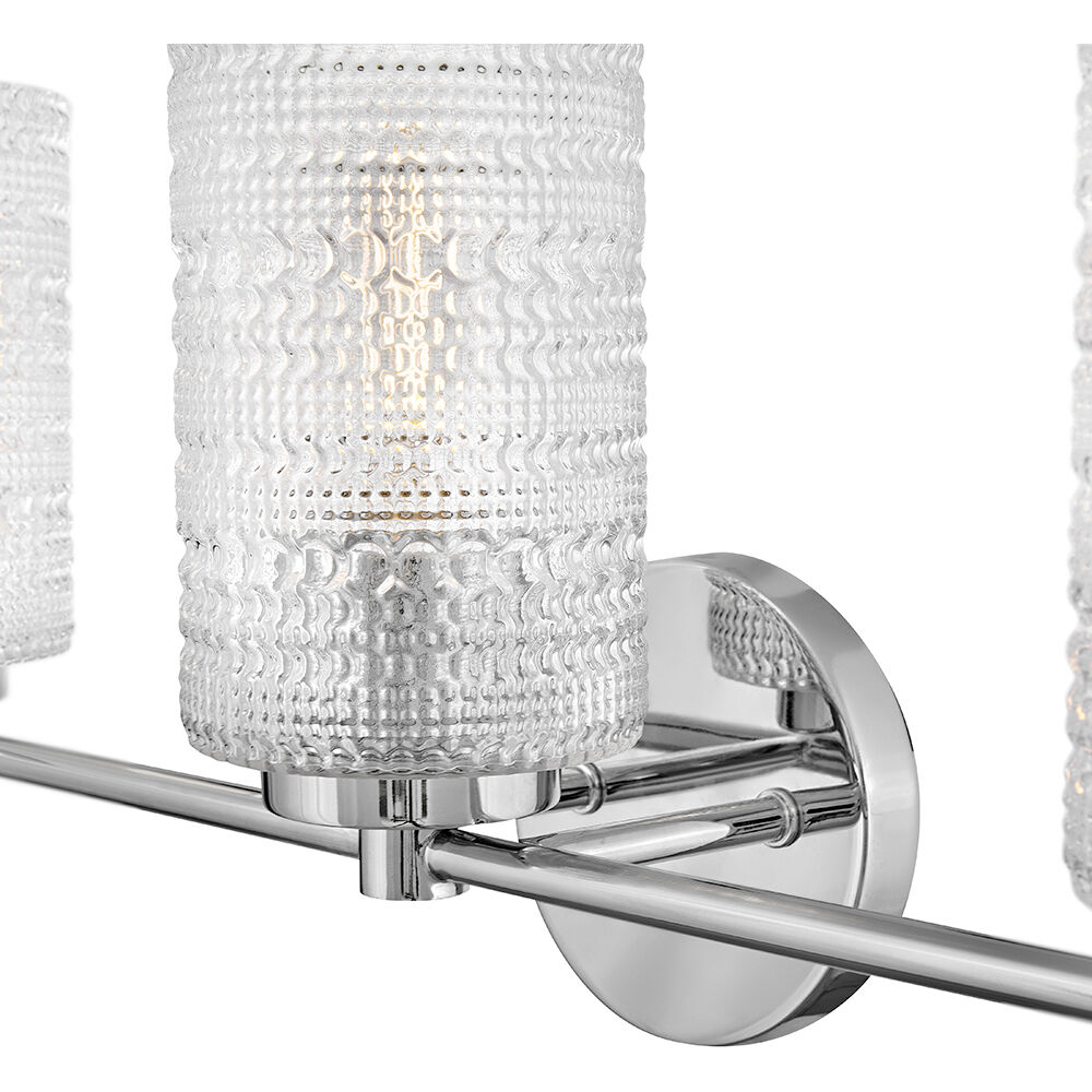 Mabel 3 Light 24.5 inch Chrome Bath Light Wall Light