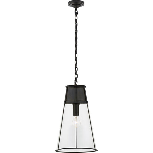 Thomas O'Brien Robinson 1 Light 11.75 inch Bronze Pendant Ceiling Light in Clear Glass, Large