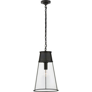 Thomas O'Brien Robinson 1 Light 11.75 inch Bronze Pendant Ceiling Light in Clear Glass, Large
