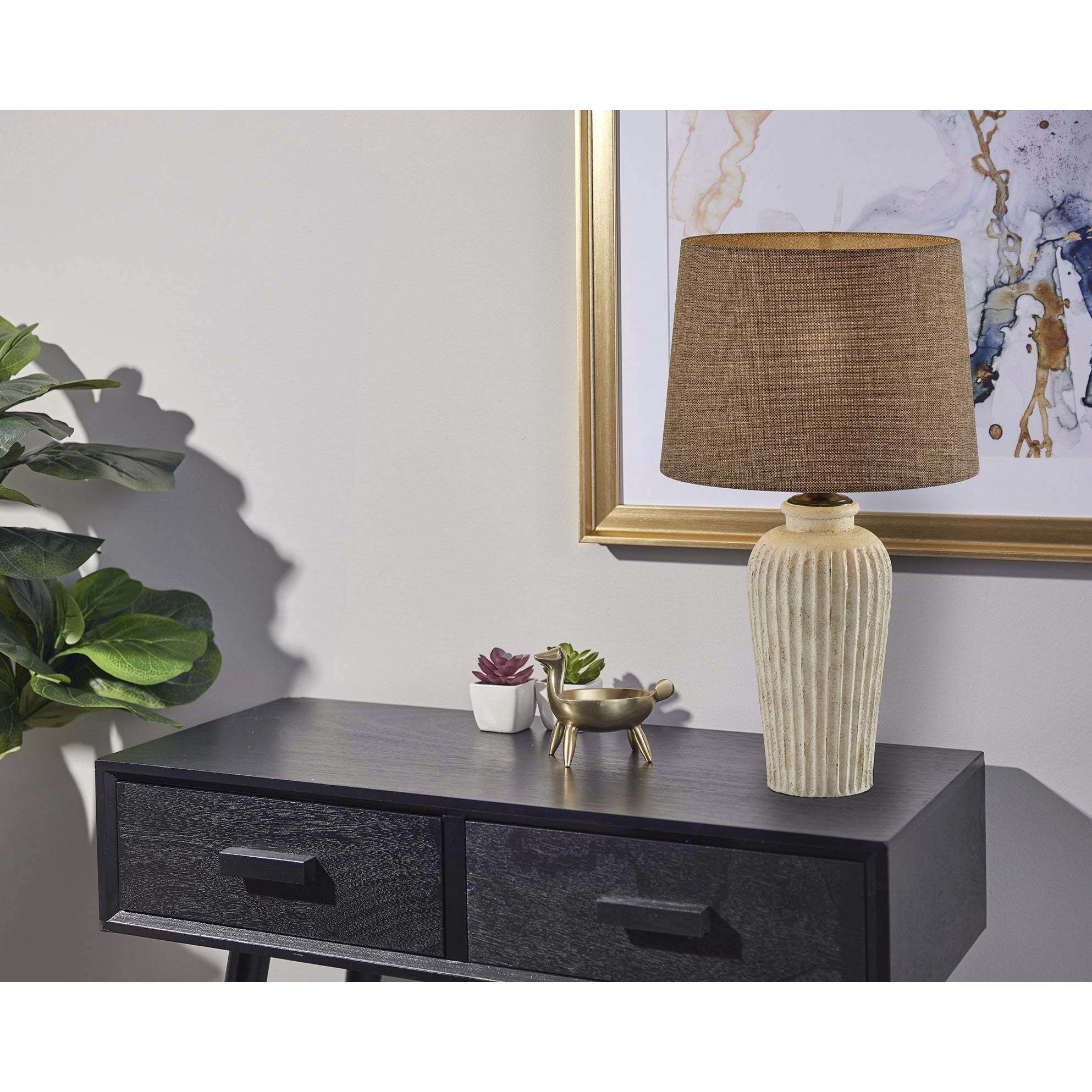 Callista 26 inch 60.00 watt White Ceramic Table Lamp Portable Light, Simplee Adesso