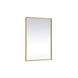 Pier 30 X 27 inch Brass LED Mirror