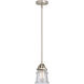 Nouveau 2 Canton 1 Light 5.25 inch Brushed Satin Nickel Mini Pendant Ceiling Light in Incandescent, Seedy