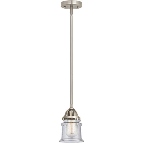 Nouveau 2 Canton 1 Light 5.25 inch Brushed Satin Nickel Mini Pendant Ceiling Light in Incandescent, Seedy