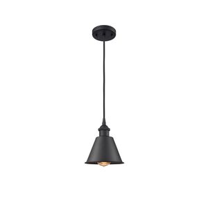 Ballston Smithfield LED 7 inch Matte Black Mini Pendant Ceiling Light in Black Textured, Ballston