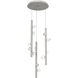 Stella LED 19.1 inch Beige Silver Chandelier Ceiling Light in Metallic Beige Silver, Round Multi-Port