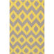 Frontier 96 X 60 inch Bright Yellow, Dark Brown Rug