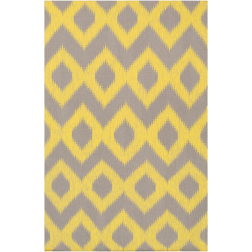 Frontier 96 X 60 inch Bright Yellow, Dark Brown Rug