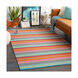 Maritime 90 X 60 inch Bright Pink/Sky Blue/Saffron/Charcoal/Coral Outdoor Rug, Rectangle